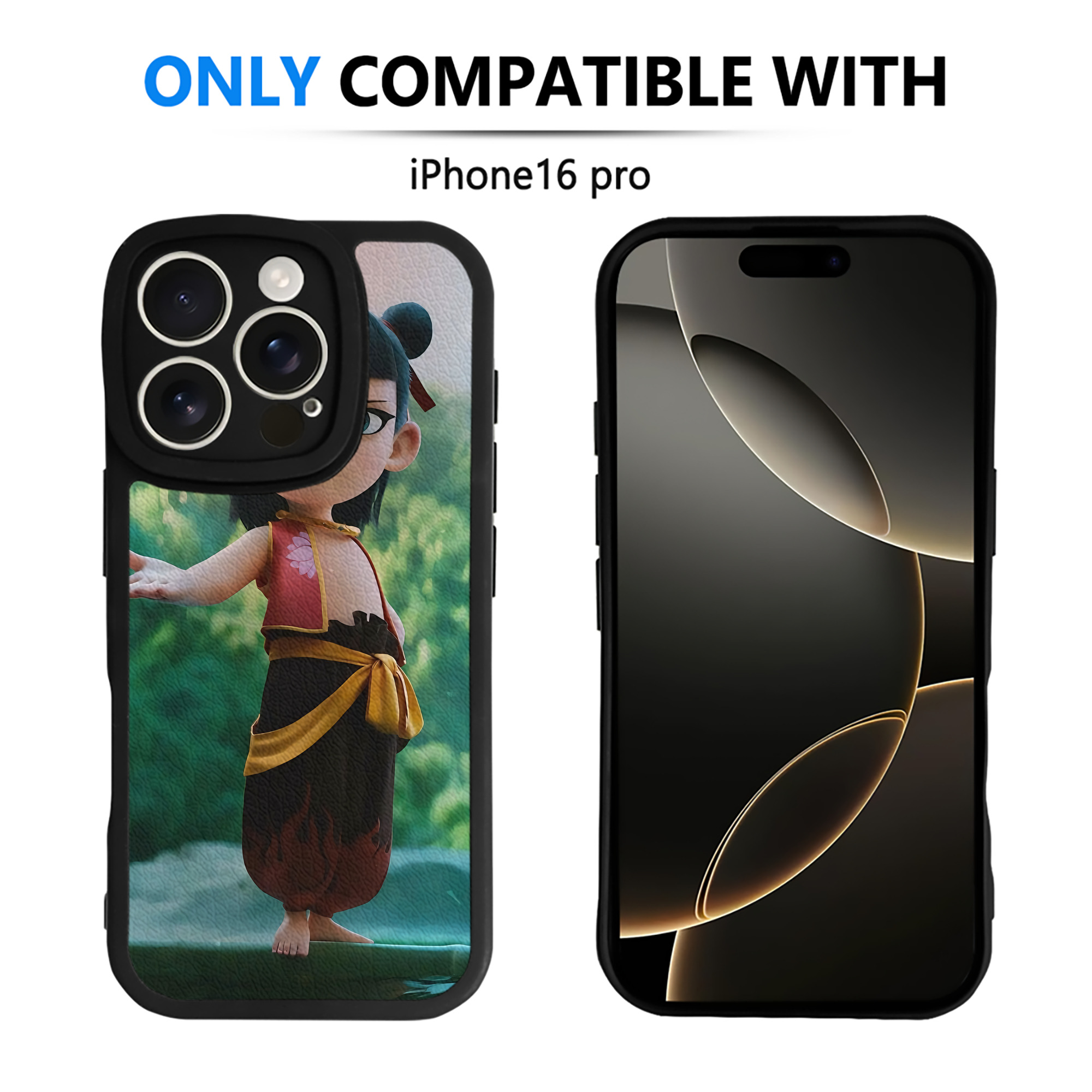（画像用） Ne Zha 2 ナタ 魔童の大暴れ 【iPhone 16シリーズ対応】シリコンスマホケース（レザー調） 材質：シリコン